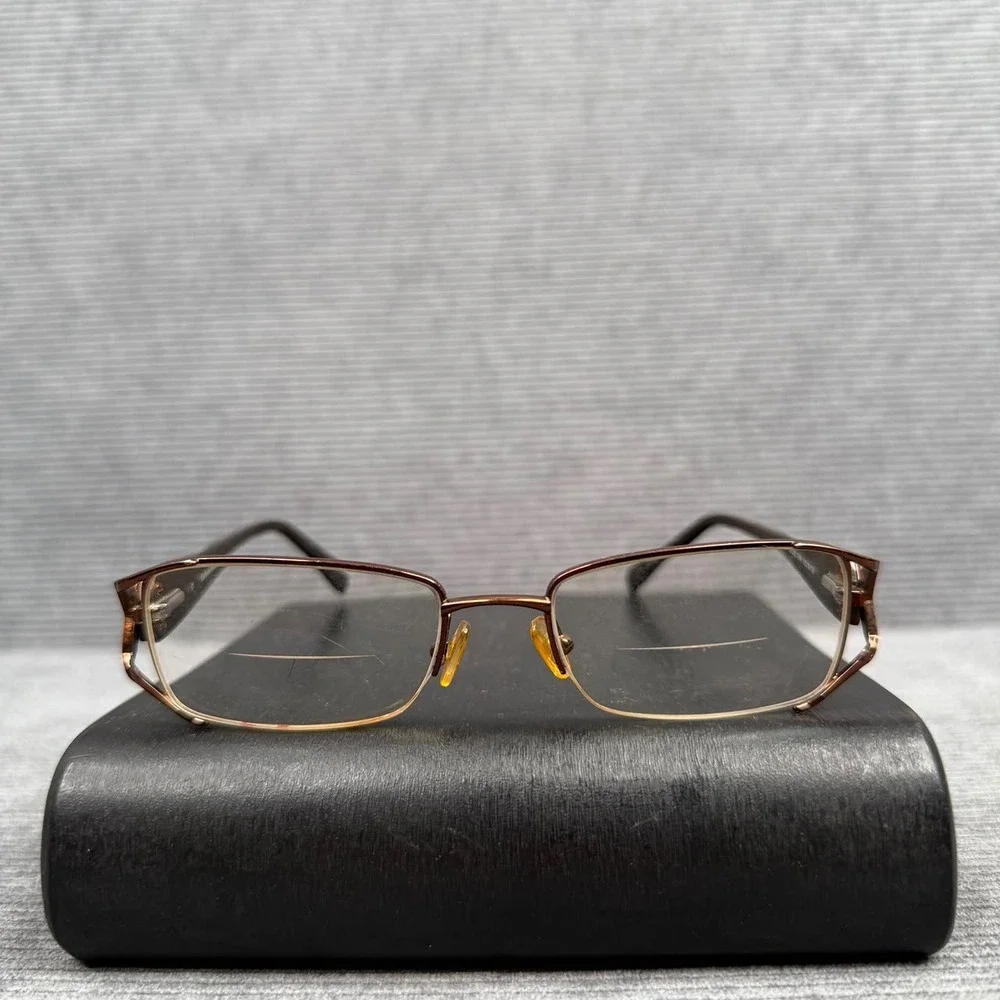 Catherine Deneuve CD-250 BRN Brown Rectangular Y2K Eyeglasses Frames 50-18-135